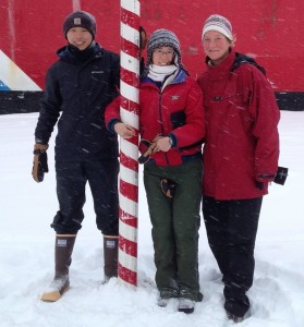 Yang, Phoebe, Maija at the North Pole
